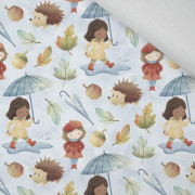 DESZCZOWA PRZYGODA (JESIENNA DZIEWCZYNKA) - dzianina drapana z elastanem ITY