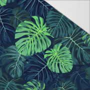MONSTERA 2.0 / navy - Hydrofobowa dzianina drapana 
