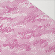 MORO - bazgroły / fuksja - Hydrofobowa dzianina drapana 