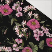 RÓŻOWE KWIATKI WZ. 2 - Hydrofobowa dzianina drapana 