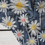 DAISIES DENIM IMITATION WZ. 1 - Krepa