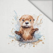 WATERCOLOR BABY OTTER - PANEL (75cm x 80cm) lycra 300g