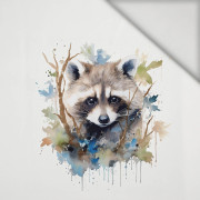 WATERCOLOR RACCOON WZ. 1 - PANEL (75cm x 80cm) lycra 300g