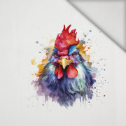 WATERCOLOR ROOSTER - PANEL (75cm x 80cm) lycra 300g