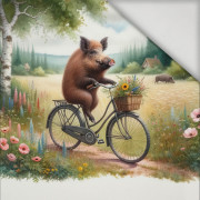 DZIK NA ROWERZE WZ. 2 - panel (60cm x 50cm) lycra 300g