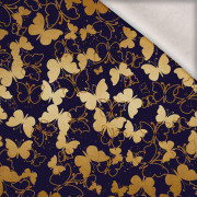 MOTYLKI / złoty - dzianina drapana z elastanem ITY