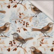PASTEL BIRDS WZ. 1 - dzianina drapana z elastanem ITY