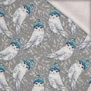 SOWY W CZAPKACH (ZACZAROWANA ZIMA) - dzianina drapana z elastanem ITY