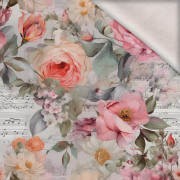 VINTAGE FLOWERS WZ. 13 - dzianina drapana z elastanem ITY