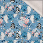 ZACZAROWANA ZIMA MIX / błękitny (ZACZAROWANA ZIMA) - dzianina drapana z elastanem ITY