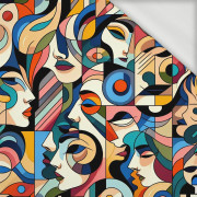 50cm FACES WZ. 2 - dresówka pętelkowa