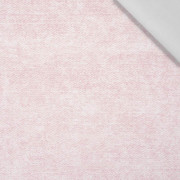 PRZECIERANY JEANS (blady róż) - tkanina bawełniana