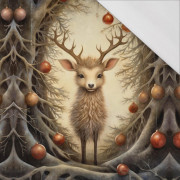 VINTAGE CHRISTMAS REINDEER WZ. 1 - PANEL (60cm x 50cm) SINGLE JERSEY