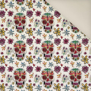 CZACHY wz. 2 / biały (DIA DE LOS MUERTOS)- Welur tapicerski