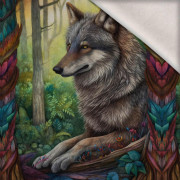 BOHO WOLF - PANEL (75cm x 80cm) dzianina drapana z elastanem ITY