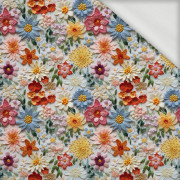 FLOWERS 3D WZ. 15 - dresówka pętelkowa