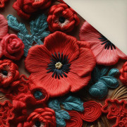 FLOWERS 3D WZ. 6- Welur tapicerski