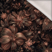FLOWERS WZ.10/ Mocha Mousse  - dzianina drapana z elastanem ITY