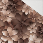 FLOWERS WZ.5/ Mocha Mousse  - Hydrofobowa dzianina drapana 