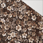 FLOWERS WZ.8/ Mocha Mousse  - Hydrofobowa dzianina drapana 