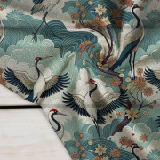 50cm Japanese Garden wz.2  (birds) - Krepa