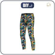 THERMO LEGGINSY CHŁOPIĘCE (HUGO) - KOLOROWE MORO wz. 2 - zestaw do uszycia 140