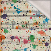 MUSIC NOTES WZ. 1 - dzianina drapana z elastanem ITY