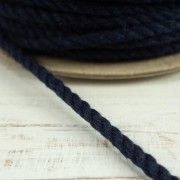 Sznurek skręcany 3 mm bawełna - navy