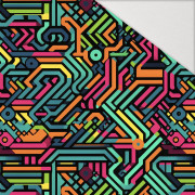 NEON ABSTRACT WZ.2 - Hydrofobowa dzianina drapana 