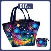 Torba XL z saszetką 2 w 1 - NEON GALAXY WZ.11 - zestaw do uszycia