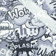 KOMIKS (czarny-biały) - tkanina wodoodporna