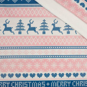 46CM MERRY CHRISTMAS wz. 2 (NORWESKIE WZORY) - single jersey z elastanem 