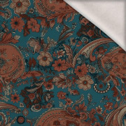 PAISLEY / Mocha Mousse  - dzianina drapana z elastanem ITY