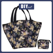 Torba XL z saszetką 2 w 1 - PASTEL FLOWERS WZ.3 - zestaw do uszycia