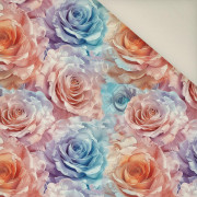 PASTEL FLOWERS WZ.8- Welur tapicerski