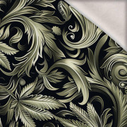 Hemp leaves WZ. 2  - dzianina drapana z elastanem ITY
