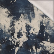 NAVY GRUNGE wz. 1 - dzianina drapana z elastanem ITY