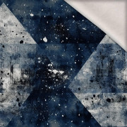 NAVY GRUNGE wz. 9 - dzianina drapana z elastanem ITY