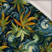 Hemp leaves WZ. 6 - dzianina drapana z elastanem ITY