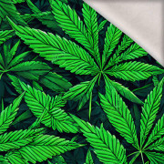Hemp leaves WZ. 7 - dzianina drapana z elastanem ITY