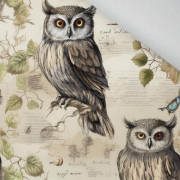PASTEL BIRDS WZ.4 (SOWY) - lekka dzianina drapana