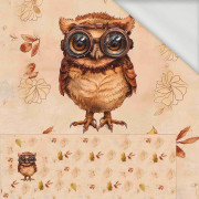 OWL STEAMPUNK FOREST WZ. 1 - panel panoramiczny dzianina pętelkowa (60cm x 155cm)