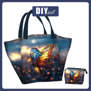 Torba XL z saszetką 2 w 1 - STAINED GLASS WZ.7  - zestaw do uszycia