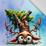 Christmas animal wz. 9 - panel (60cm x 50cm) tkanina bawełniana