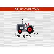 TRAKTOR / szary - panel dzianina pętelkowa 
