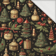 Vintage Christmas wz.11 - dzianina pętelkowa z elastanem ITY
