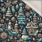 Vintage Christmas wz.29 - dzianina drapana z elastanem ITY