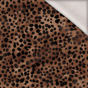 ANIMAL SPOTS/ Mocha Mousse  - dzianina drapana z elastanem ITY