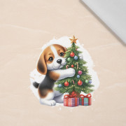 WINTER ANIMALS wz.15 - panel (60cm x 50cm) tkanina bawełniana