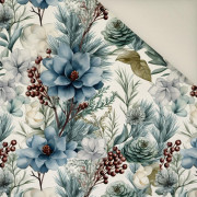 WINTER FLOWERS WZ.3- Welur tapicerski